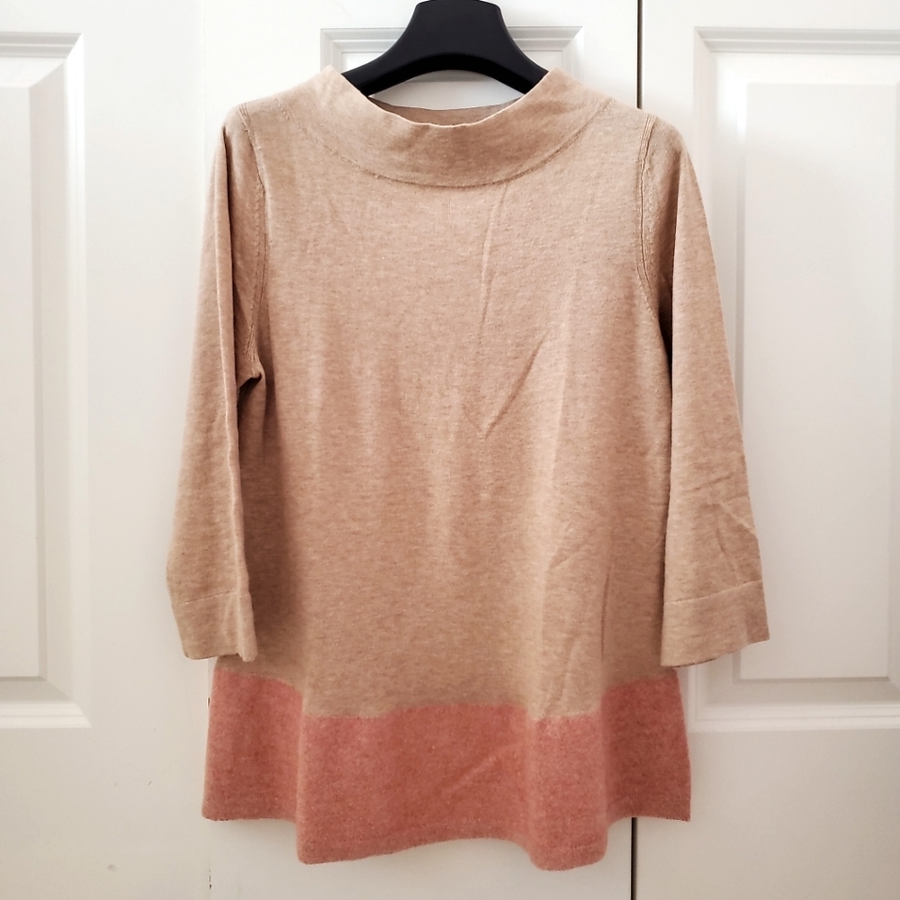 Anthropologie A-Line Knit Colorblock Sweater M